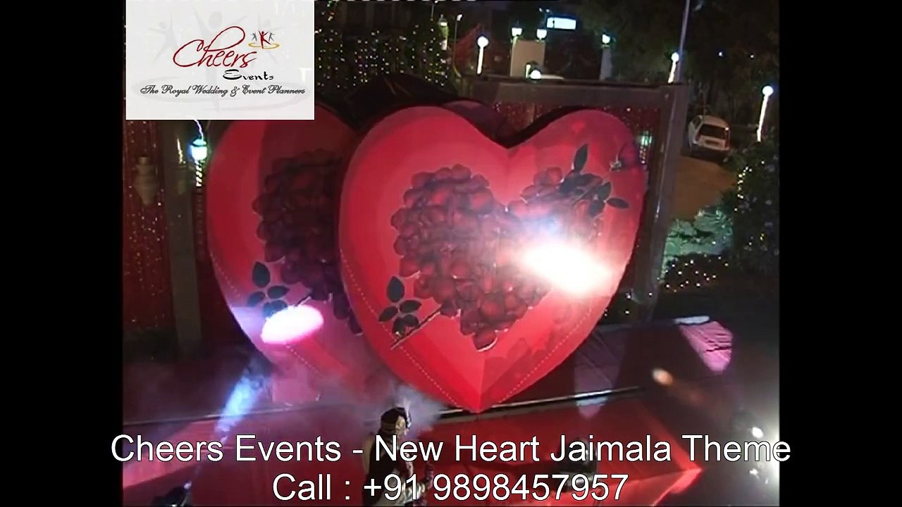 New Heart Jaimala Theme Concepts Bride Groom Royal Entry Indian Wedding by Cheers Events