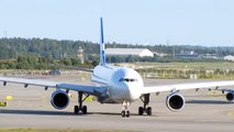 Rush Hour at Helsinki-Vantaa Airport : Finnair Airbus A330-302E Takeoff
