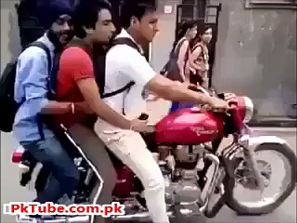 Very Funny Motor Bike One  Wheeling