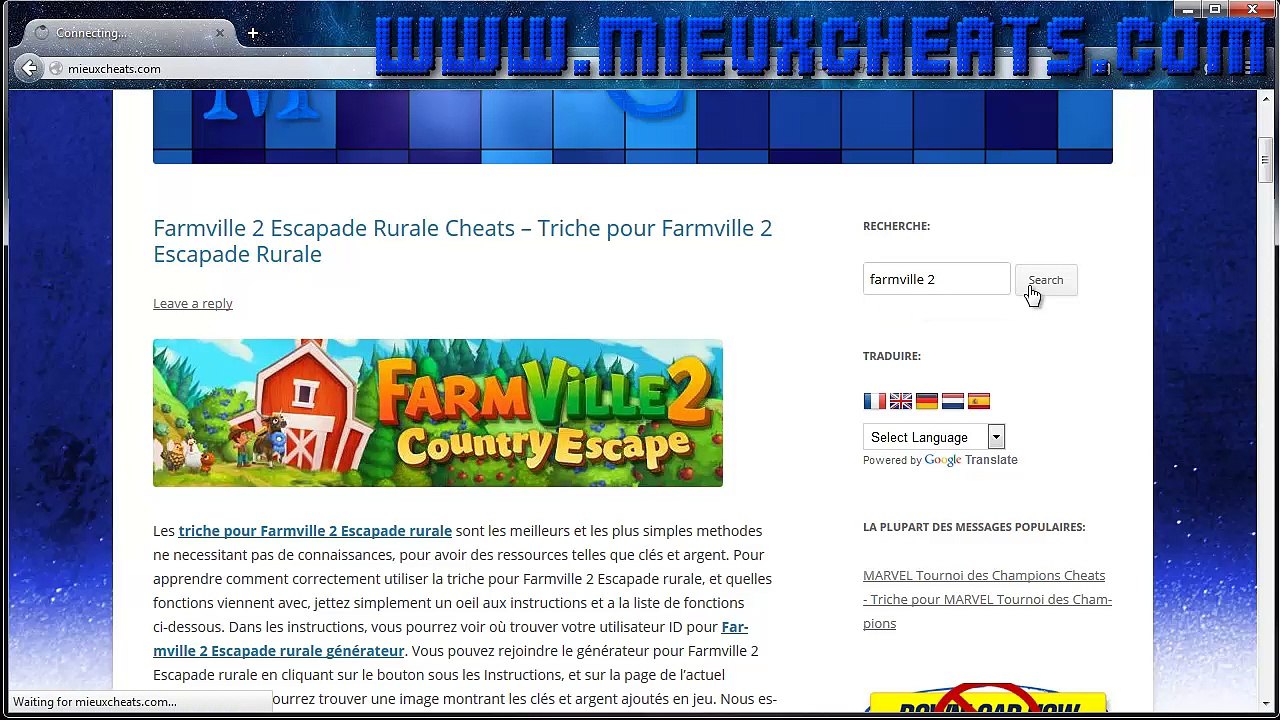 Farmville 2 Escapade rurale Cheats Triche pour Farmville 2 Escapade rurale