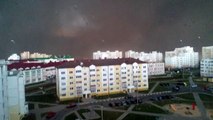 Tempête de poussière à Soligorsk, en Biélorussie
