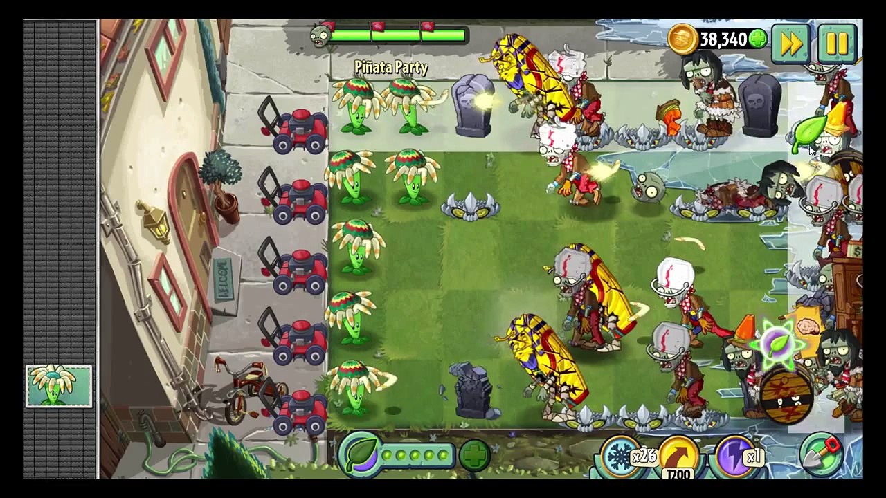 Plants vs Zombies 2 Frostbite Caves Pinata Party 1 18 Yeti Spotted!