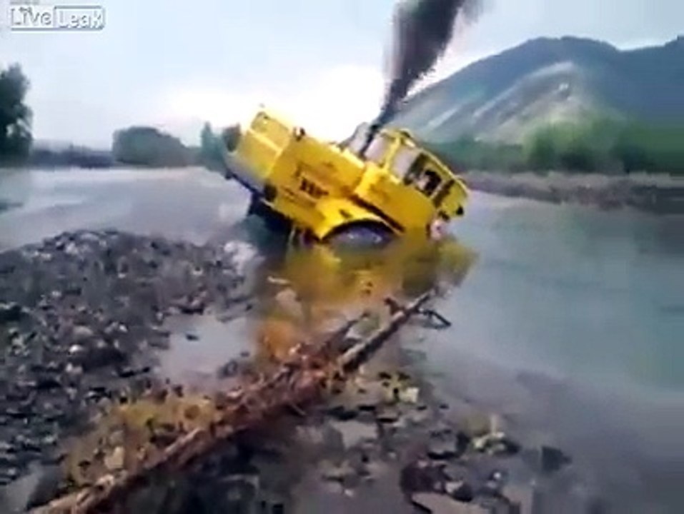 Funny Truck Passing In River