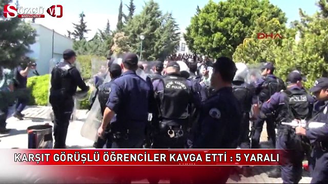 Üniversitede sandalyeli kavga