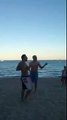 Drunk Douchebag Knocked Out At The Beach  Funny Video Must Watch