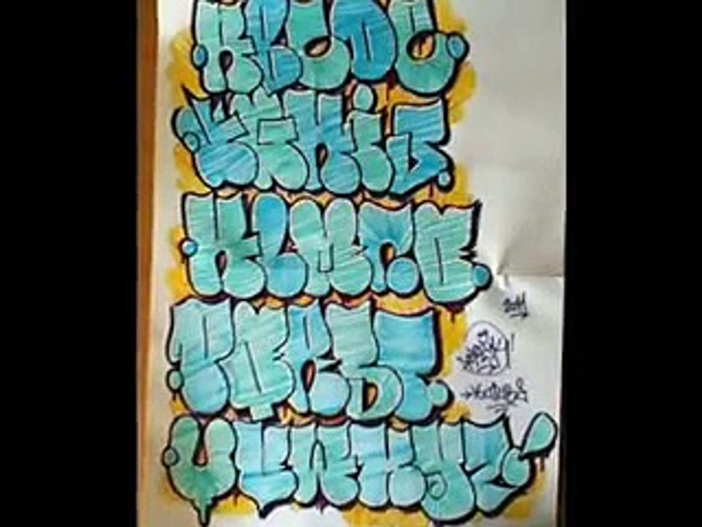 graffiti alphabet throw up letters