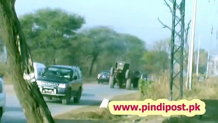 Pakistan Funny clip Tractor One Wheeling