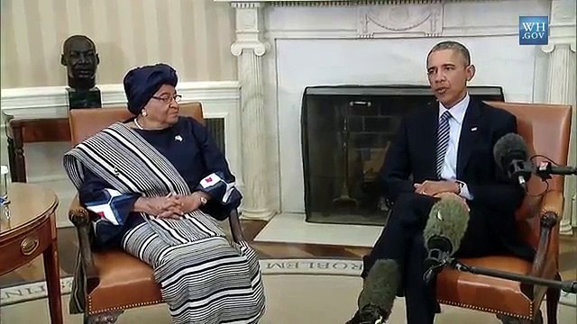 President Obama Meets with President Sirleaf of Liberia