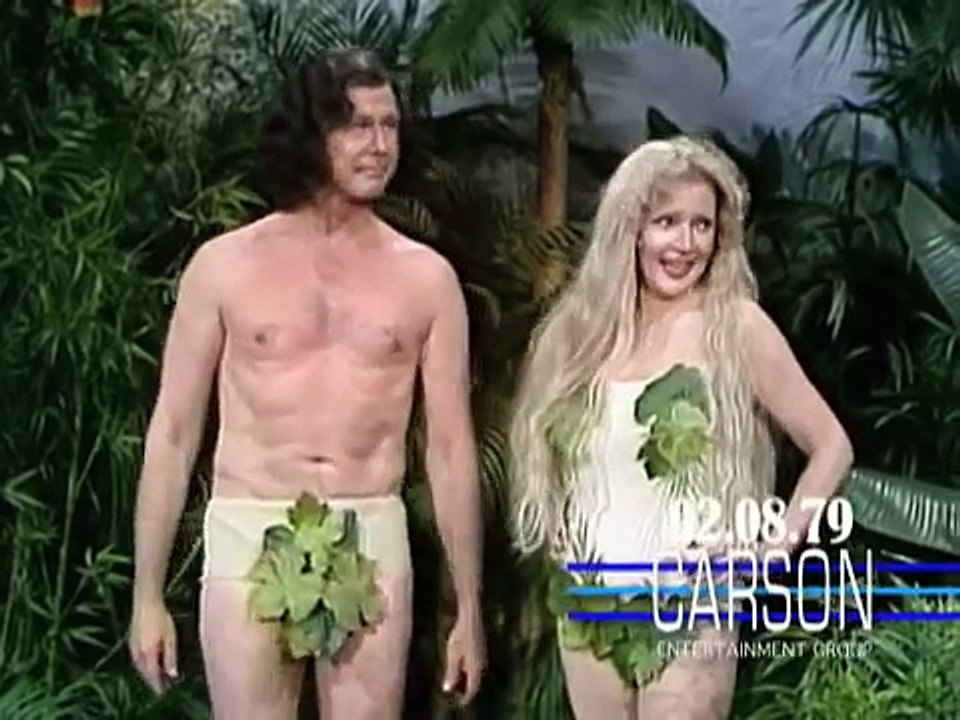 Betty White & Johnny Carson in Funny Skit as Adam and Eve on Johnny Carson's Tonight Show, 1979