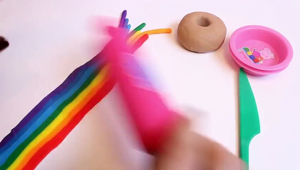 Peppa Pig Cooking Play Set Rainbow Play Doh Food Rainbow Ice Cream Playdough Chef Peppa Pig Colours