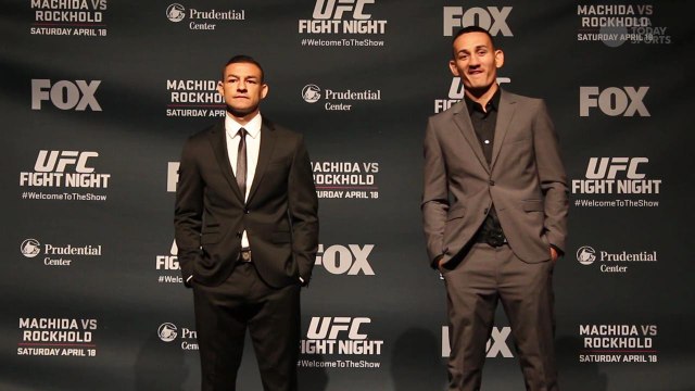 Main card fighters face-off during UFC on FOX 15 Media Day