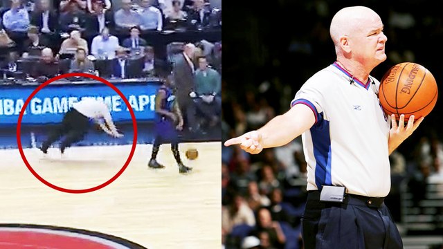 NBA Referee Joey Crawford Falls Face First