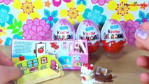 NEW Kinder Surprise Eggs HELLO KITTY 4 pack edition 2015 unwrapping  toys