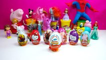 Cars 2 Kinder Surprise Eggs Barbie Play Doh Spiderman Peppa Pig Violetta 3 egg