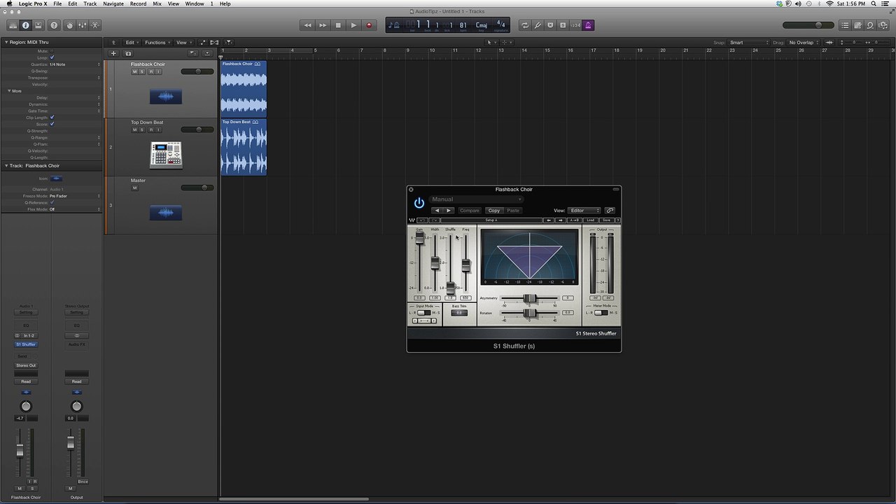 Waves S1 Shuffler In Logic Pro