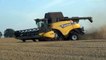 Combine harvester New Holland at work! BIG THING, amazing farming machine!