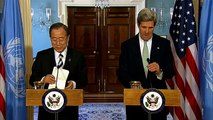 Secretary Kerry Delivers Remarks With UN Secretary General Ban Ki-moon