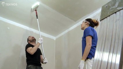 Kipsilevyseinän- ja katon pohjamaalaus