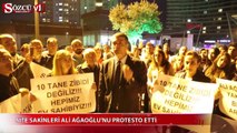 Site sakinleri Ali Ağaoğlu'nu protesto etti