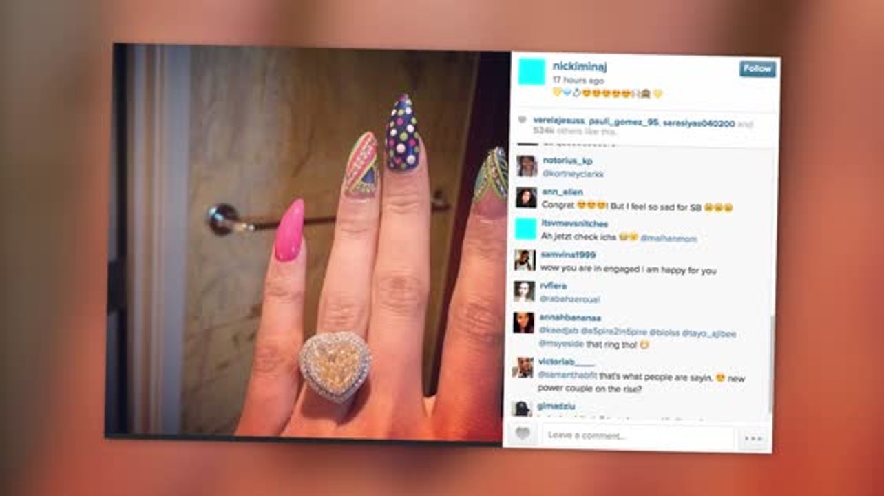 Nicki Minaj zeigt ihren Verlobungsring von Meek Mill