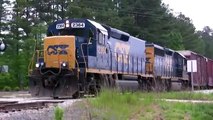 CSX F729 train crossing Davis Dr in Apex, NC