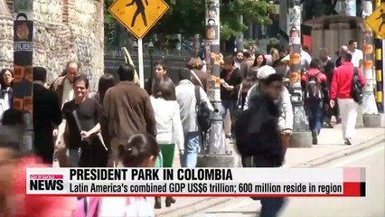 President Park arrives in Colombia