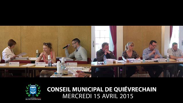 Conseil municipal du 15 avril 2015 à Quiévrechain - Partie 1