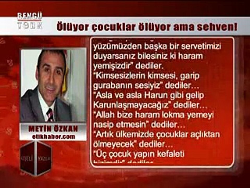 KÖŞELİ YAZILAR - METİN ÖZKAN 17.04.2015