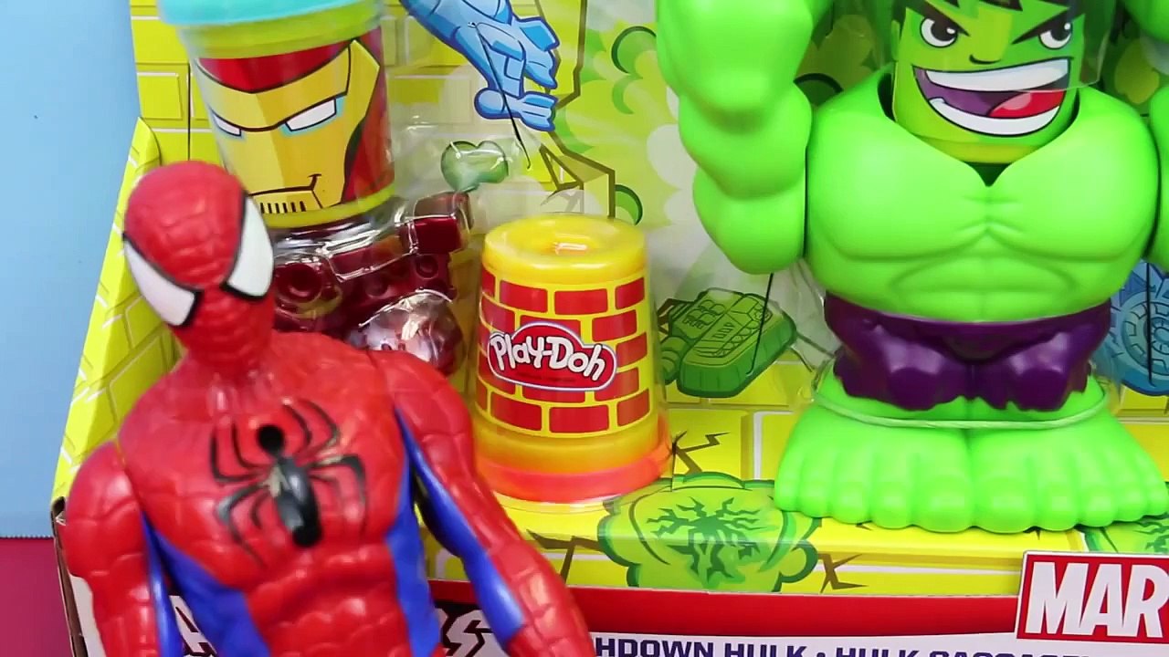 Play Doh SPIDERMAN Disney Marvel Can-Heads Captain America Venom Spiderman PlayDough Heroe