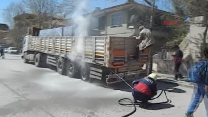 Çorum - Lastiği Alev Alan Tır Korkuttu