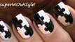 Puzzle Nails Art Designs - Matte Nail Polish Designs Black And White Short / Long nails How To Do
