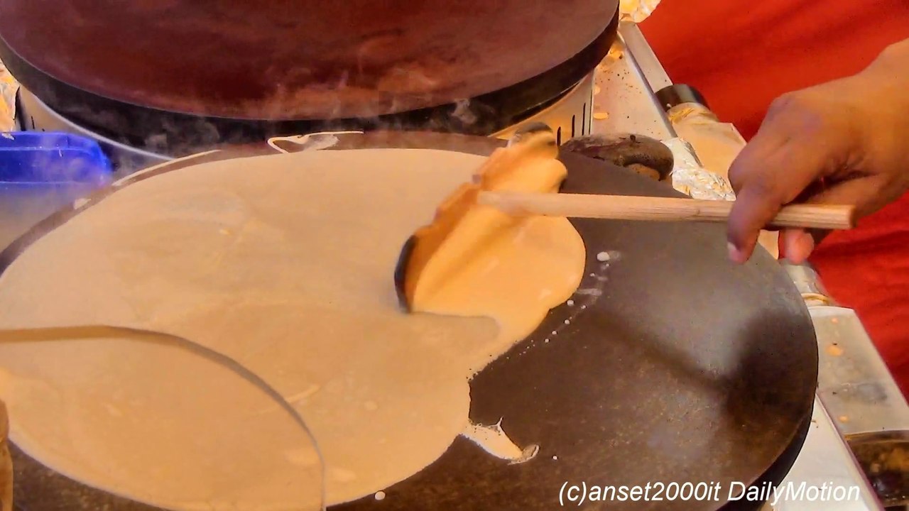 London Street Food. French Crepe Prepared in St Katharine Docks Food Market