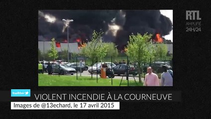 Les images d'un violent incendie à La Courneuve