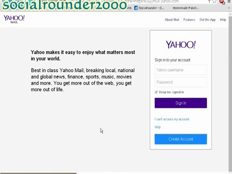 how to make new yahoo account urdu tutorial