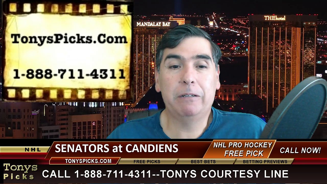 NHL Playoff Free Pick Game 2 Montreal Canadiens vs. Ottawa Senators Odds Prediction Preview 4-17-2015