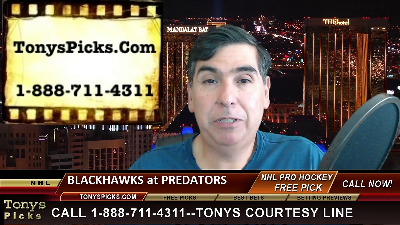 NHL Playoff Free Pick Game 2 Nashville Predators vs. Chicago Blackhawks Odds Prediction Preview 4-17-2015