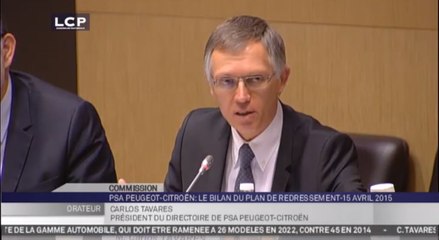 TRAVAUX ASSEMBLEE 14E LEGISLATURE : Audition, conjointe avec la commission du développement durable, de M. Carlos Tavares, président du directoire de PSA Peugeot Citroën.