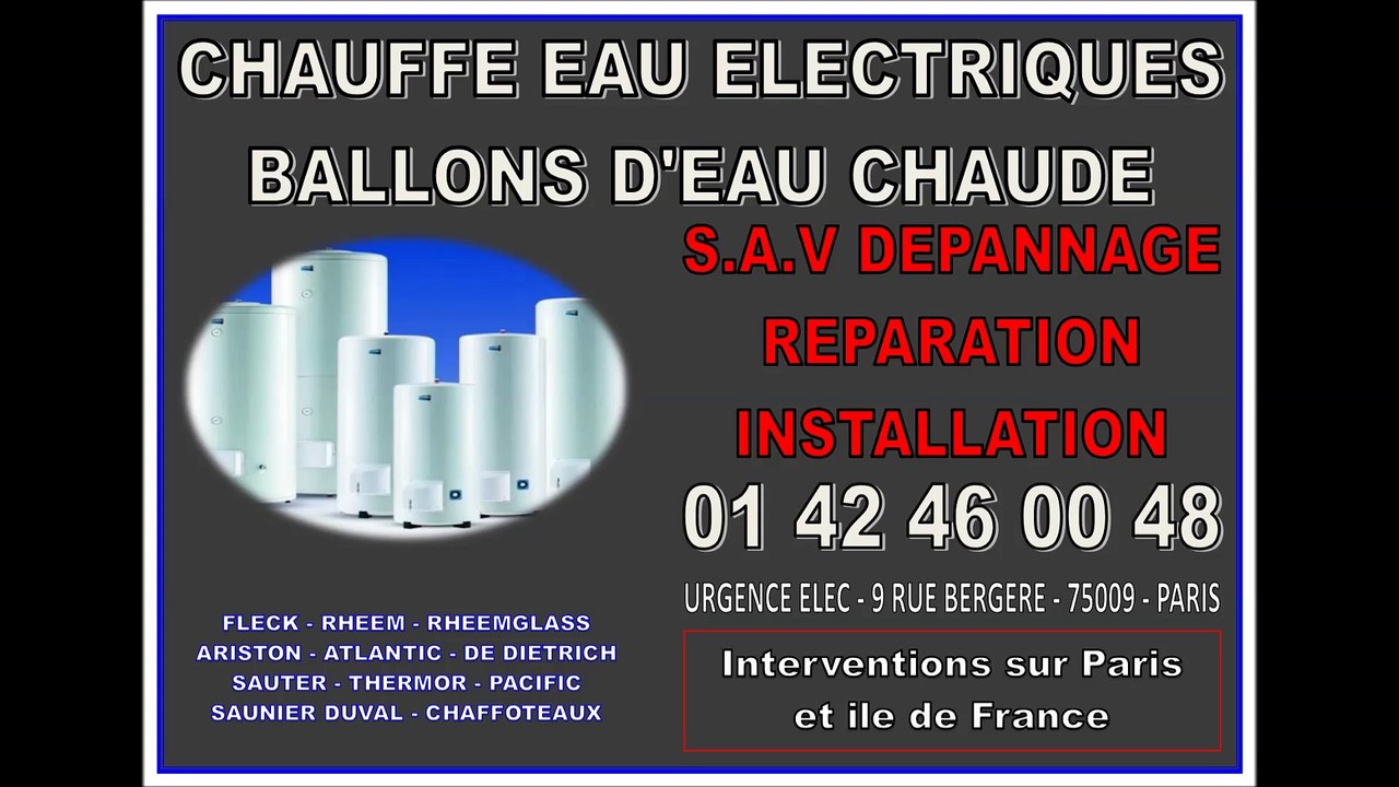 DE DIETRICH SAV CHAUFFE EAU ELECTRIQUE PARIS DÉPANNAGE INSTALLATION