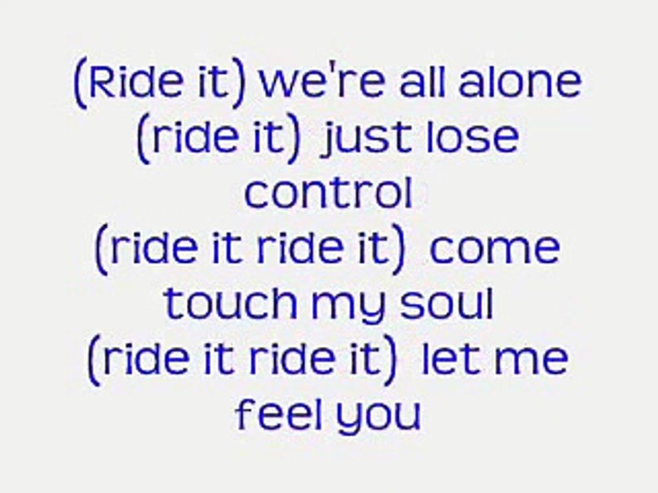 Ride it - Jay Sean - Lyrics