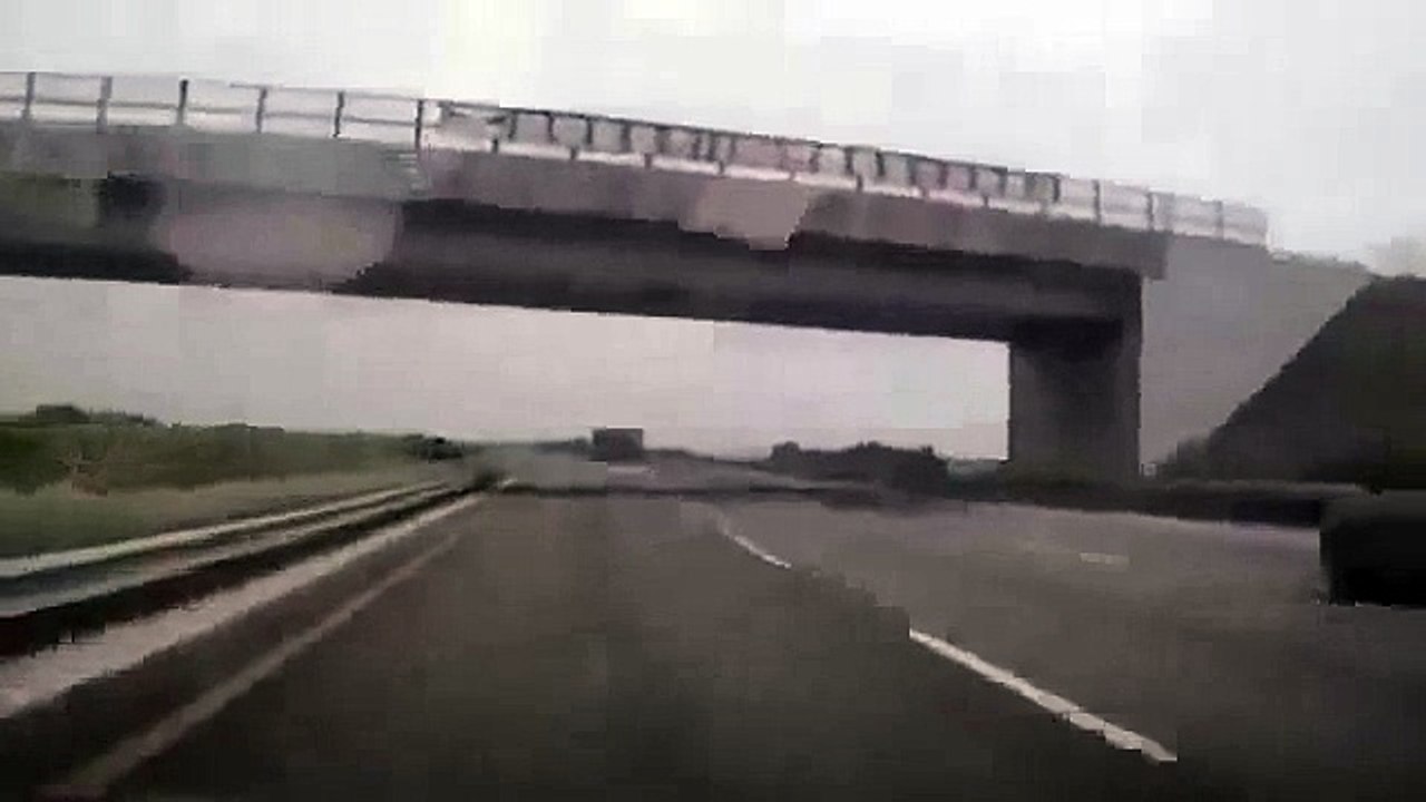 Laughs For Gags Crazy car accident Car out of control hits rail