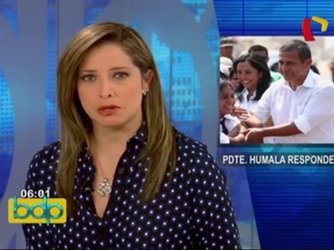 Humala: citación de Nadine a comisión Belaunde Lossio sería “puyazo” preelectoral (1/2)