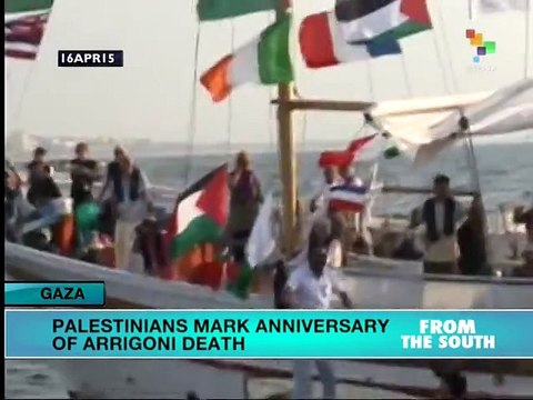 Palestinians mark anniversary of death of Italian solidarity activist