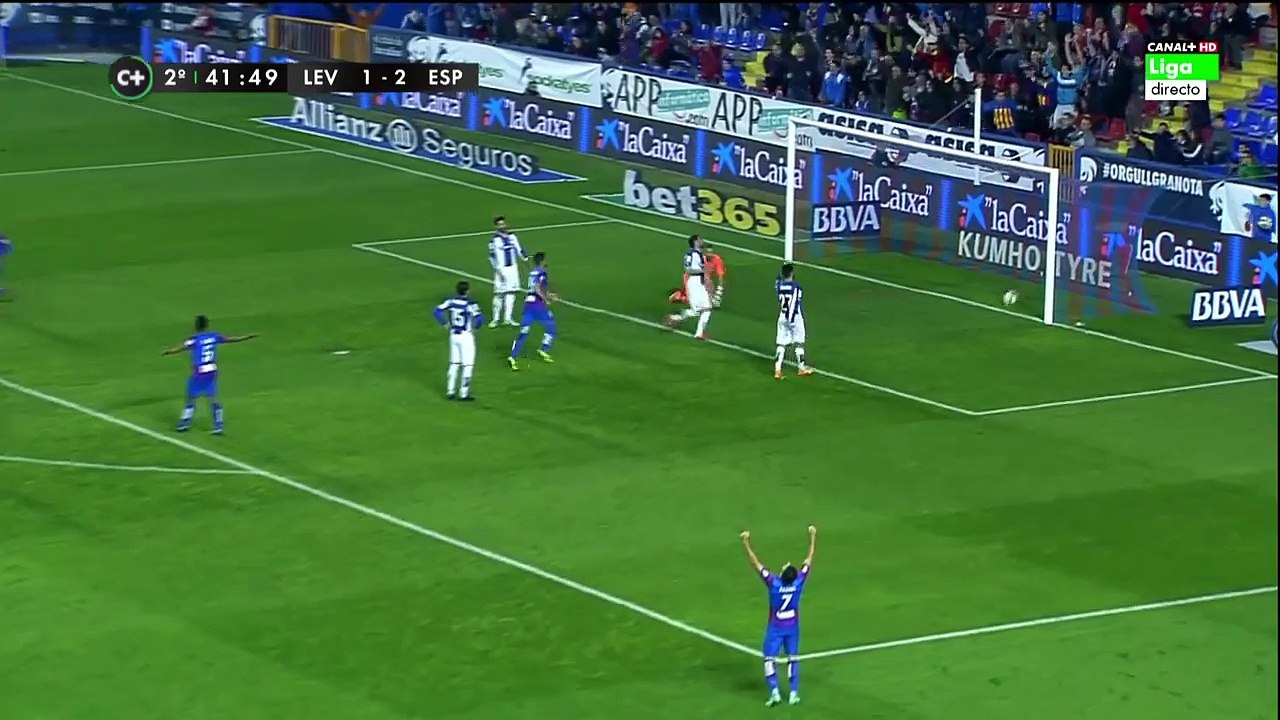 levante-espanyol 2-2 casadesus volley goal