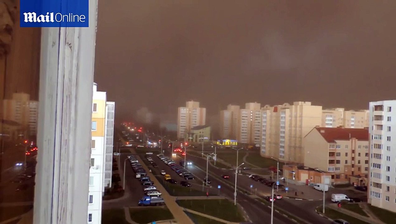Incredible footage of an 'apocalyptic' sandstorm in Belarus has gone viral.