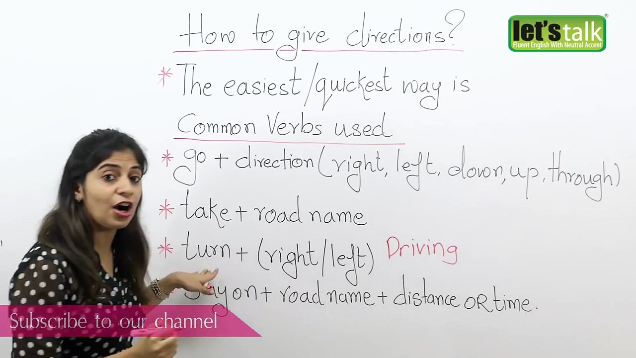 Asking & Giving directions in English - English Vocabulary Lesson (ESL)