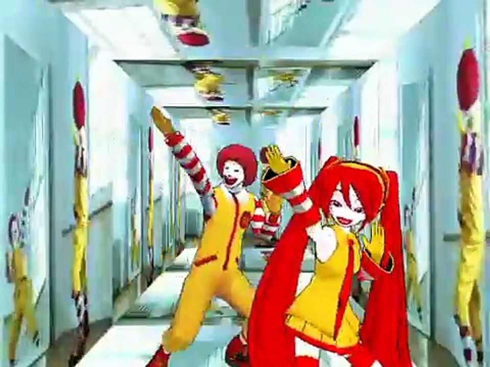 Miku Hatsune & Ronald McDonald Insanity [MMD]