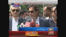 Chairman PTI Imran Khan Media Talk Before Meeting Judicial Commission SC Islamabad 16 April 2015