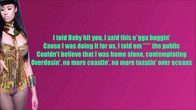 Nicki Minaj Bed of Lies Ft Skylar Grey Lyric Video Clean