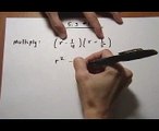 multiply two binomials containing fractions