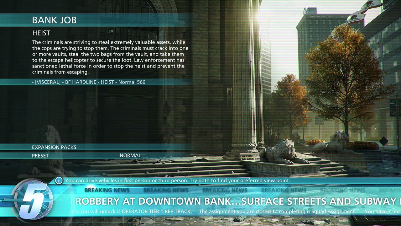 Battlefield Hardline Online Game (Xbox One): Heist at the Bank Job-Cops